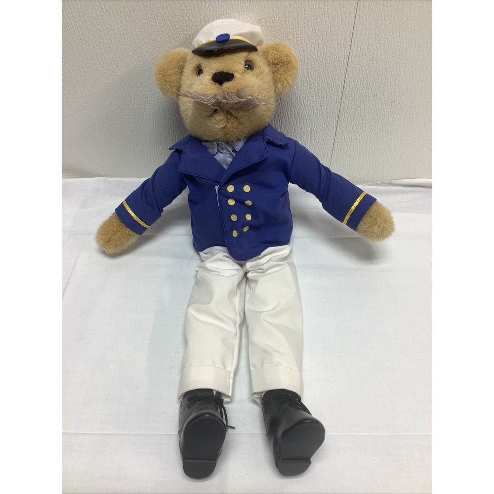 VTG 1986 Applause 19" Poppa Boating Bear Sailor Plush Stuffed Nautical decor